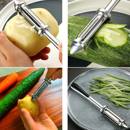 High Quality 3-in-1 Peeler and Julienne Slicer Double Edge