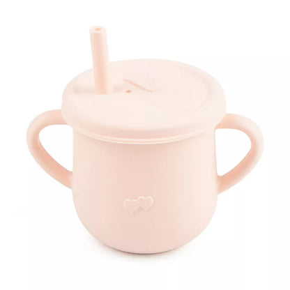 Silicone Cup Toddler with Straw and 2 Lids - 150ml