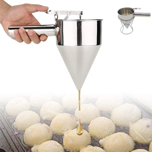 Stainless Steel Donut, Cupcake Batter Dispenser Funnel