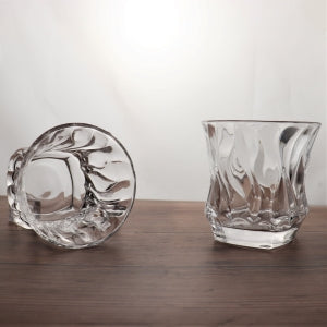 250 ML Platinum Drinking Glass with Braided Designy