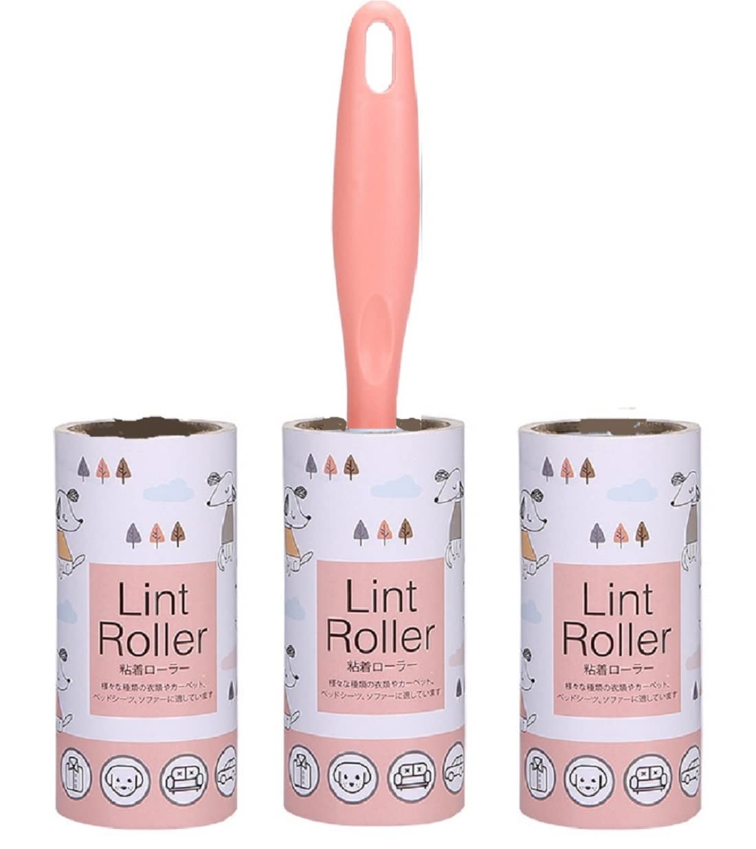 Lint Roller with 3 Rolls