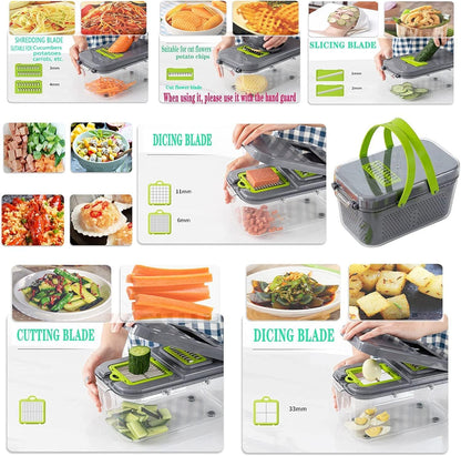 22pcs Vegetable Cutter & Fruit Chopper