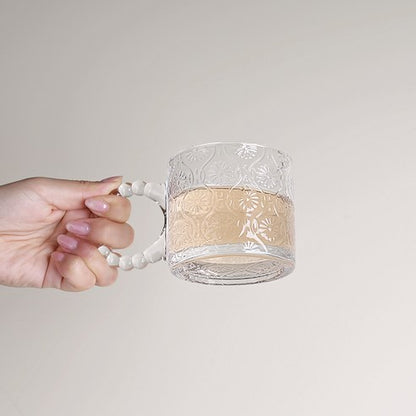 320ML Glass Tea cup with Handle Model A