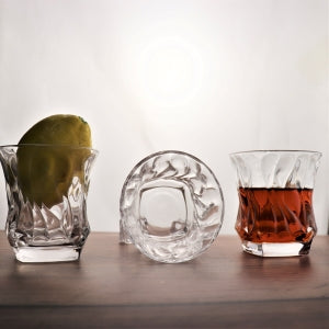 250 ML Platinum Drinking Glass with Braided Designy