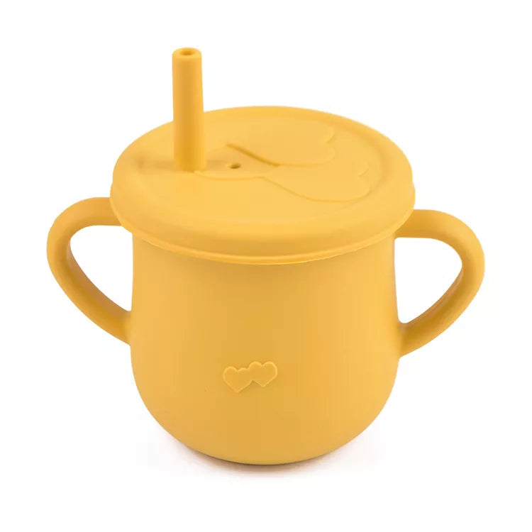 Silicone Cup Toddler with Straw and 2 Lids - 150ml