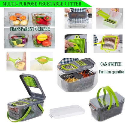 22pcs Vegetable Cutter & Fruit Chopper