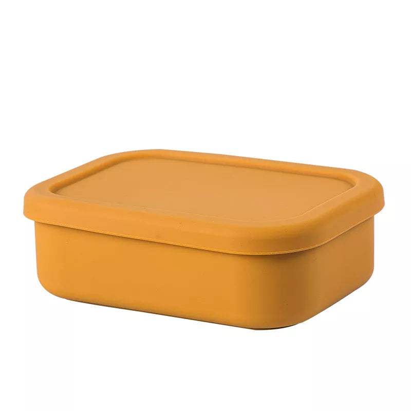 2 Removable Compartment Silicone Lunch Box Reusable for Kids and Adults