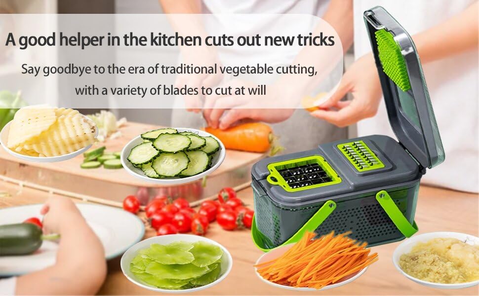 22pcs Vegetable Cutter & Fruit Chopper