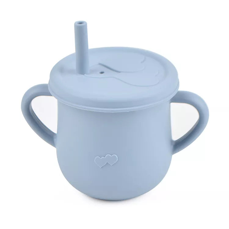 Silicone Cup Toddler with Straw and 2 Lids - 150ml