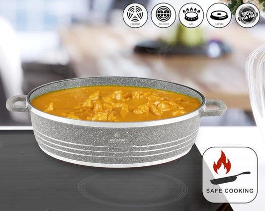 Eco-friendly Nonstick granite Low casserole 28 cm