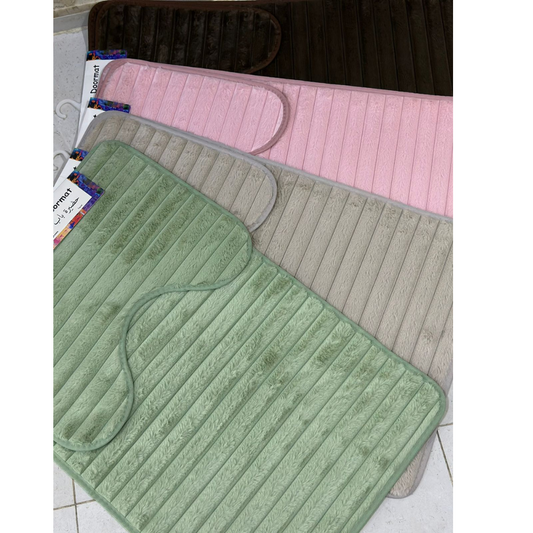 Non Slip soft Fur mat for Bathrom set of 2