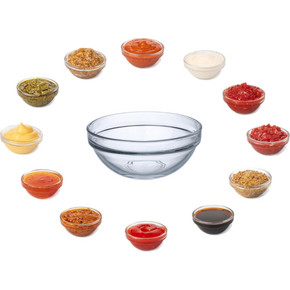 Small Glass Bowl for for serving spices, peppers 5oz styl4