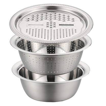 3 in 1 Multifunctional Thicken Stainless Steel Basin