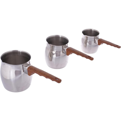 Stainless Steel Coffee and Milk Warmer Pots – Set of 3