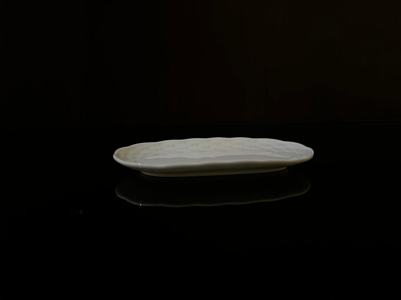 Small Oval Plate for breakfast 15x8 cm