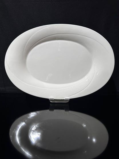 Luxury Decorated Oval White plate porcelain styl5 36x25cm