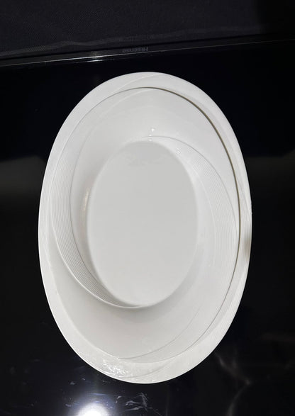 Luxury Decorated Oval White plate porcelain styl5 36x25cm