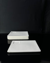 Rectangle Bright White Porcelain Flat Plate styl1