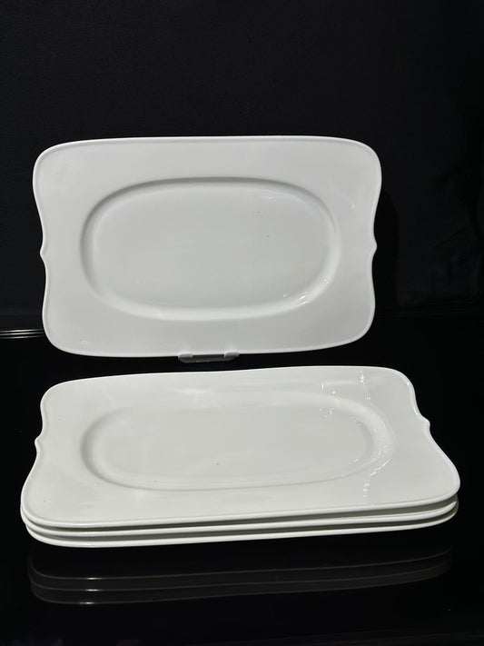 Luxury rectangular White Large Tray 35x24cm