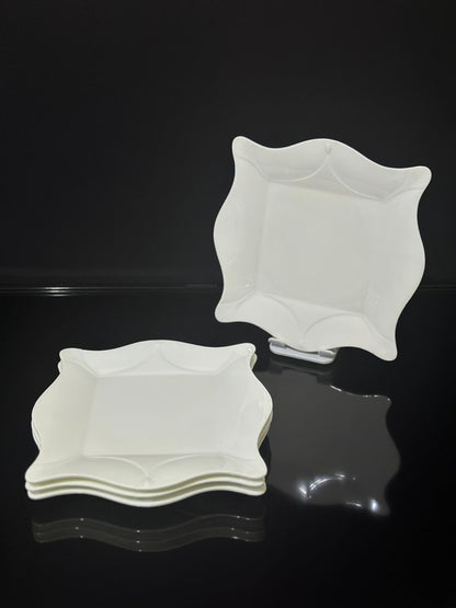 Luxury Square White Porcelain Plate  styl4