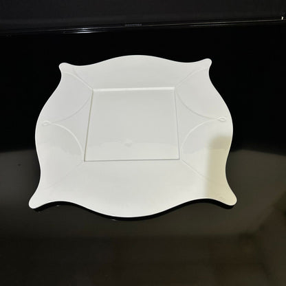 Luxury Square White Porcelain Plate  styl4