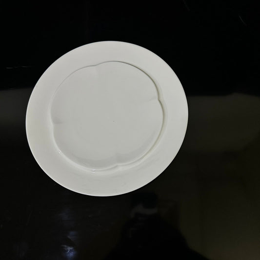 Luxury circle White Porcelain Plate  styl8