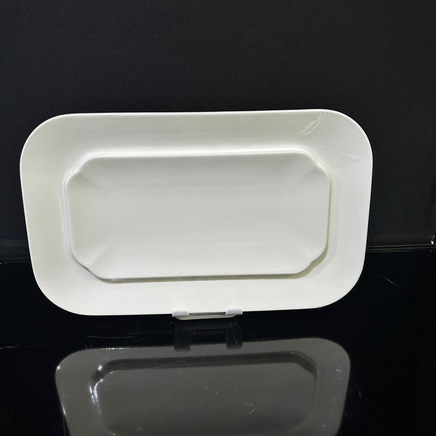 Luxury Rectangle White Porcelain Plate  styl