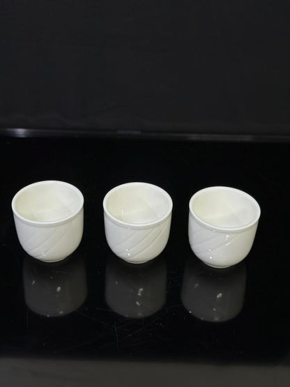 Small White stylish Cup & Bowl