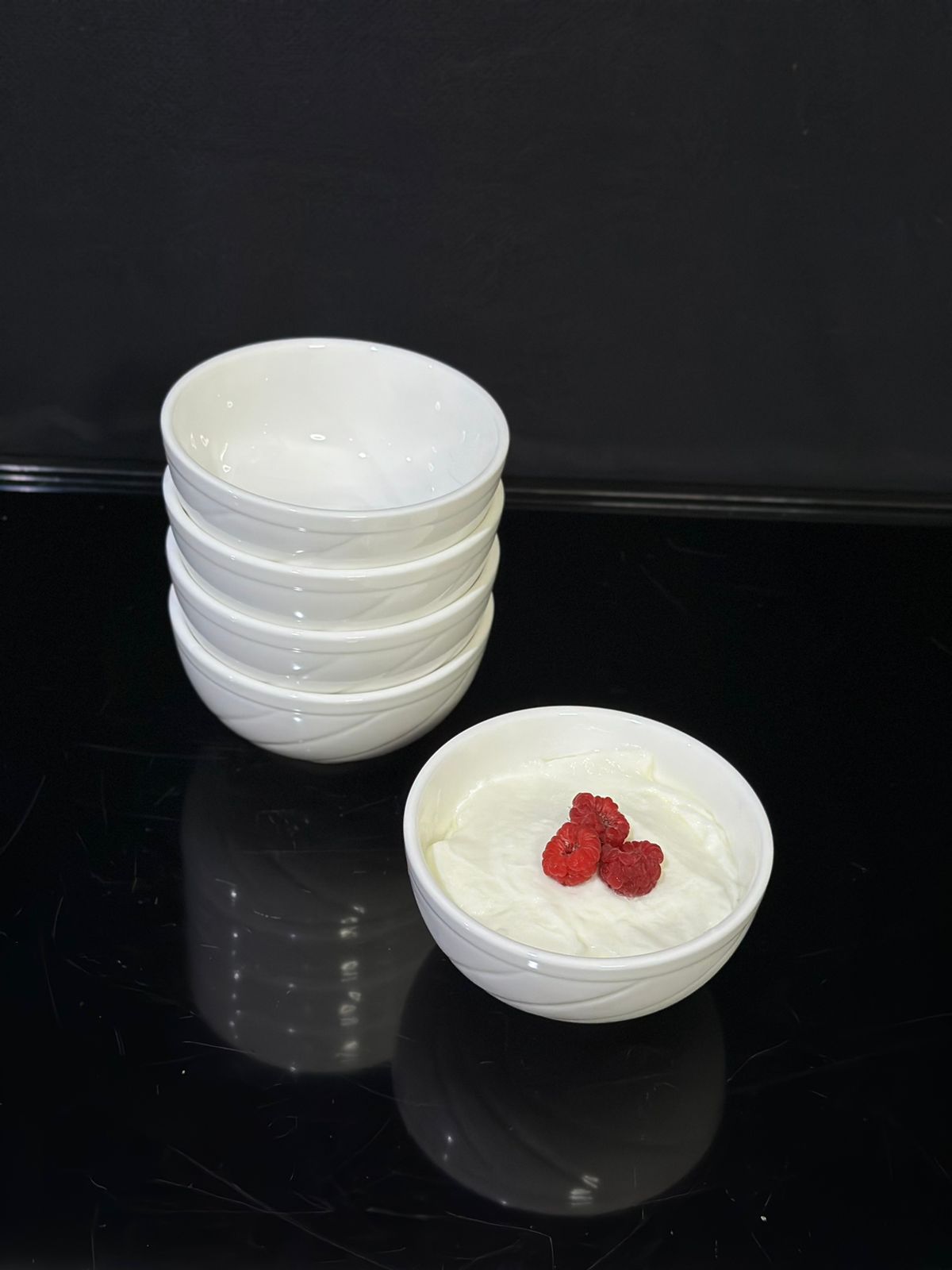 Small White stylish Cup & Bowl