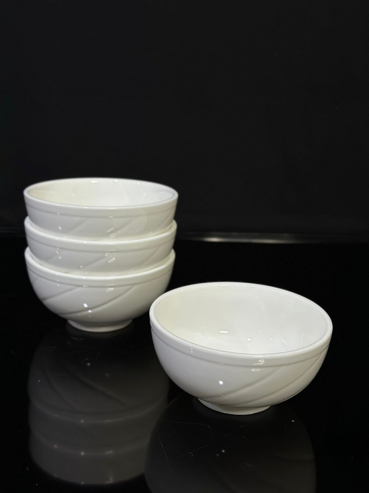 Small White stylish Cup & Bowl