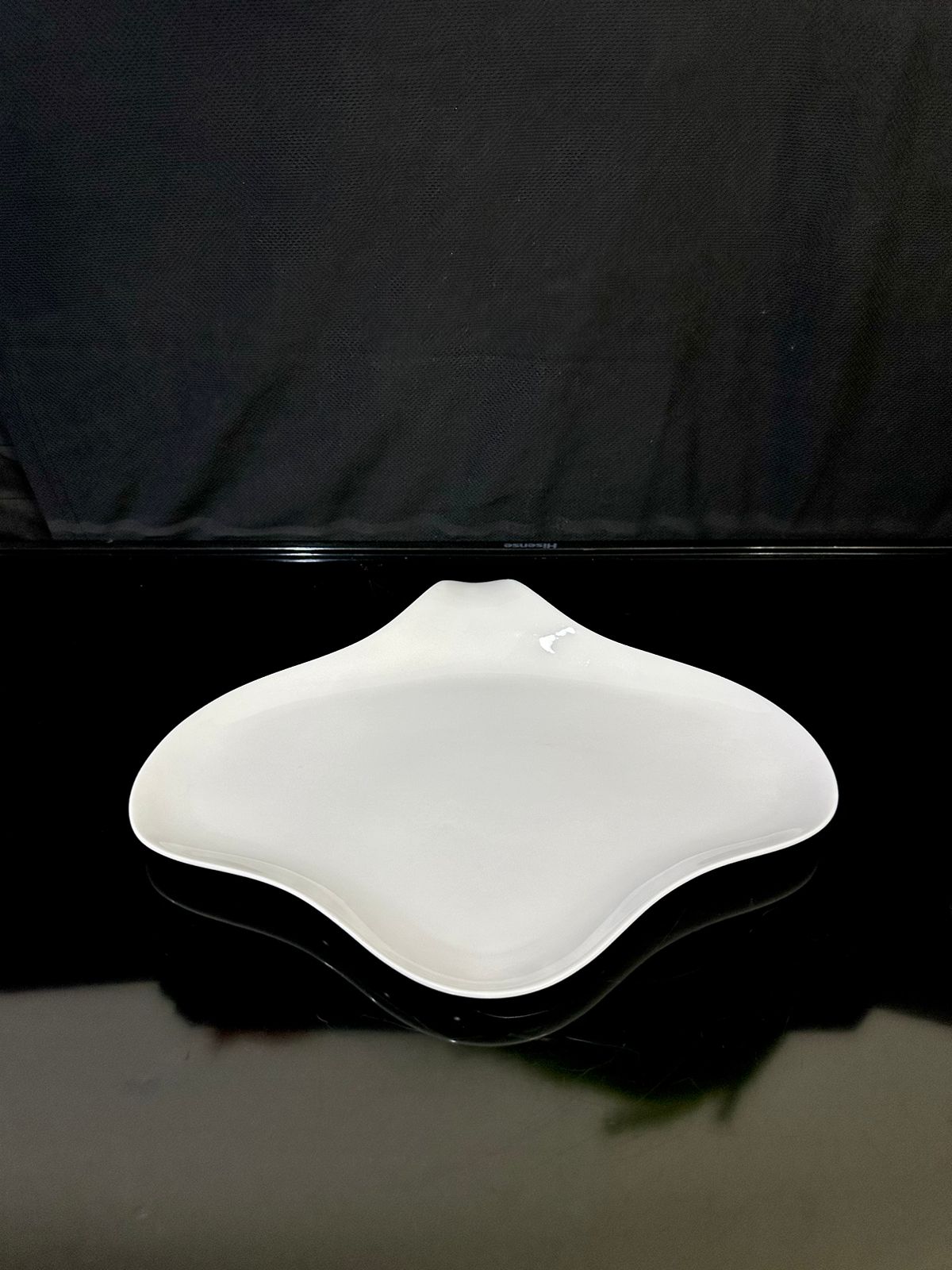 Stylish Oval Bright White Porcelain Serving Plate