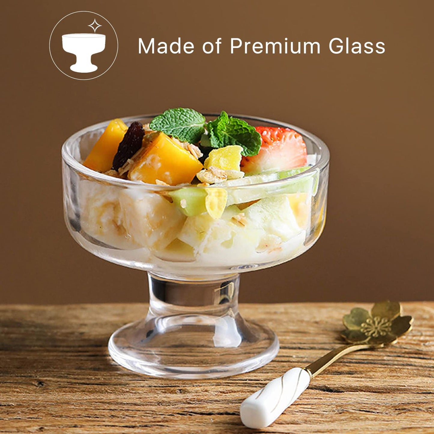 Glass Dessert Bowls 189ml