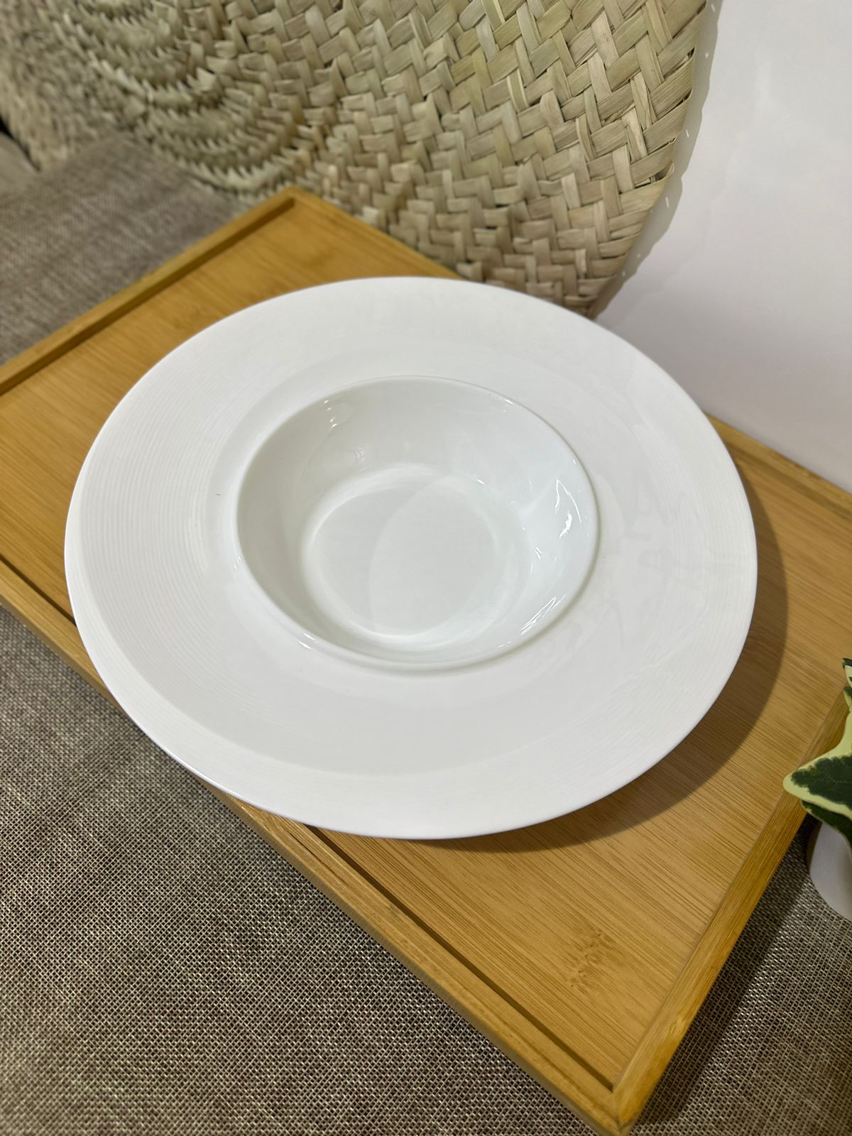 Luxury Large Dining Plate with a dip