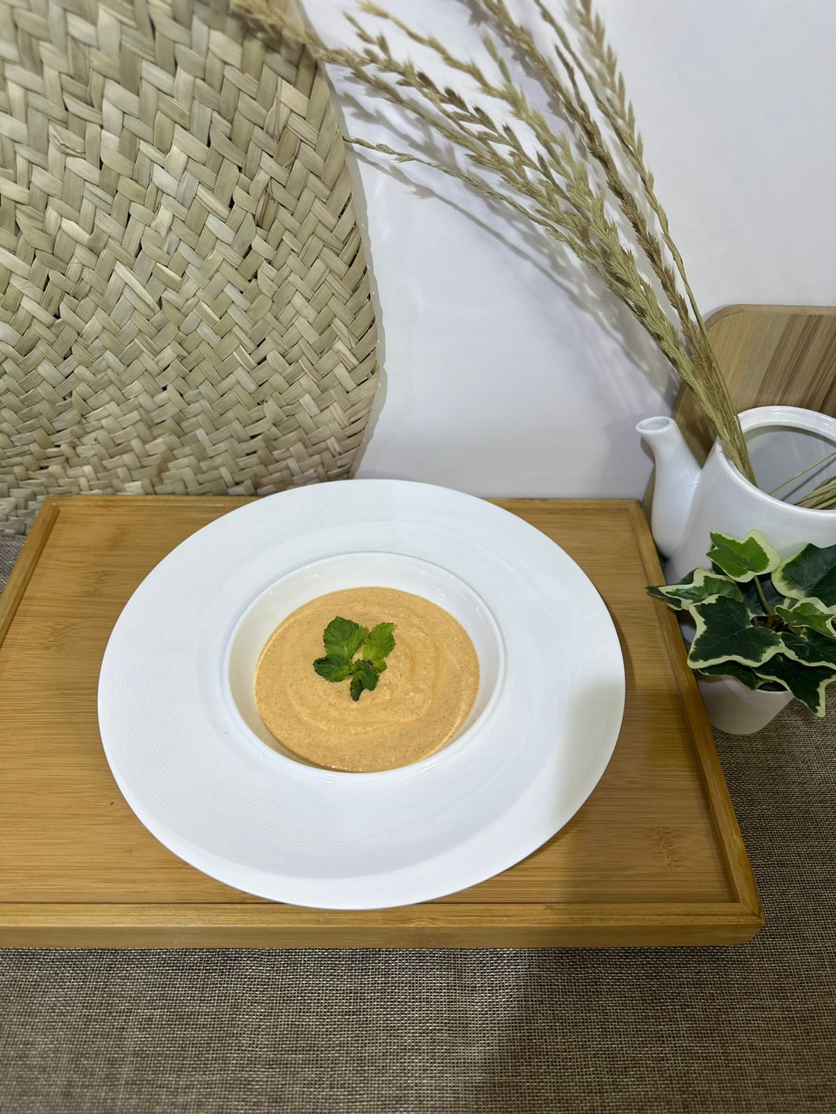 Luxury Large Dining Plate with a dip