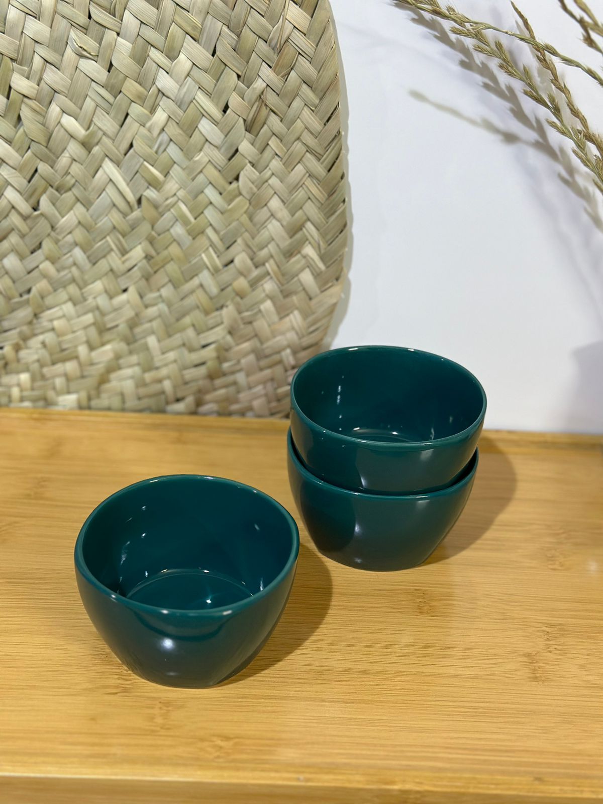 3 pcs set colored plate & bowls