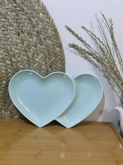 3 pcs set colored Stylish Love plate & 2 bowls