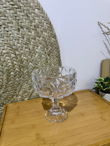 Large Glass Dessert Bowl