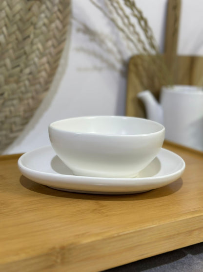 Luxury Stylish Medium Porcelain Bowl with plate