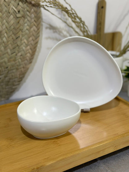 Luxury Stylish Medium Porcelain Bowl with plate