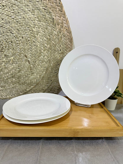 Luxury white Dining plate 25cm