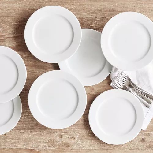 Luxury white Dining plate 25cm