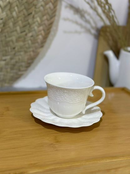 Porcelain Cappuccino Nescafe tea Cup with Plate styl1