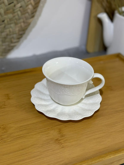 Porcelain Cappuccino Nescafe tea Cup with Plate styl1