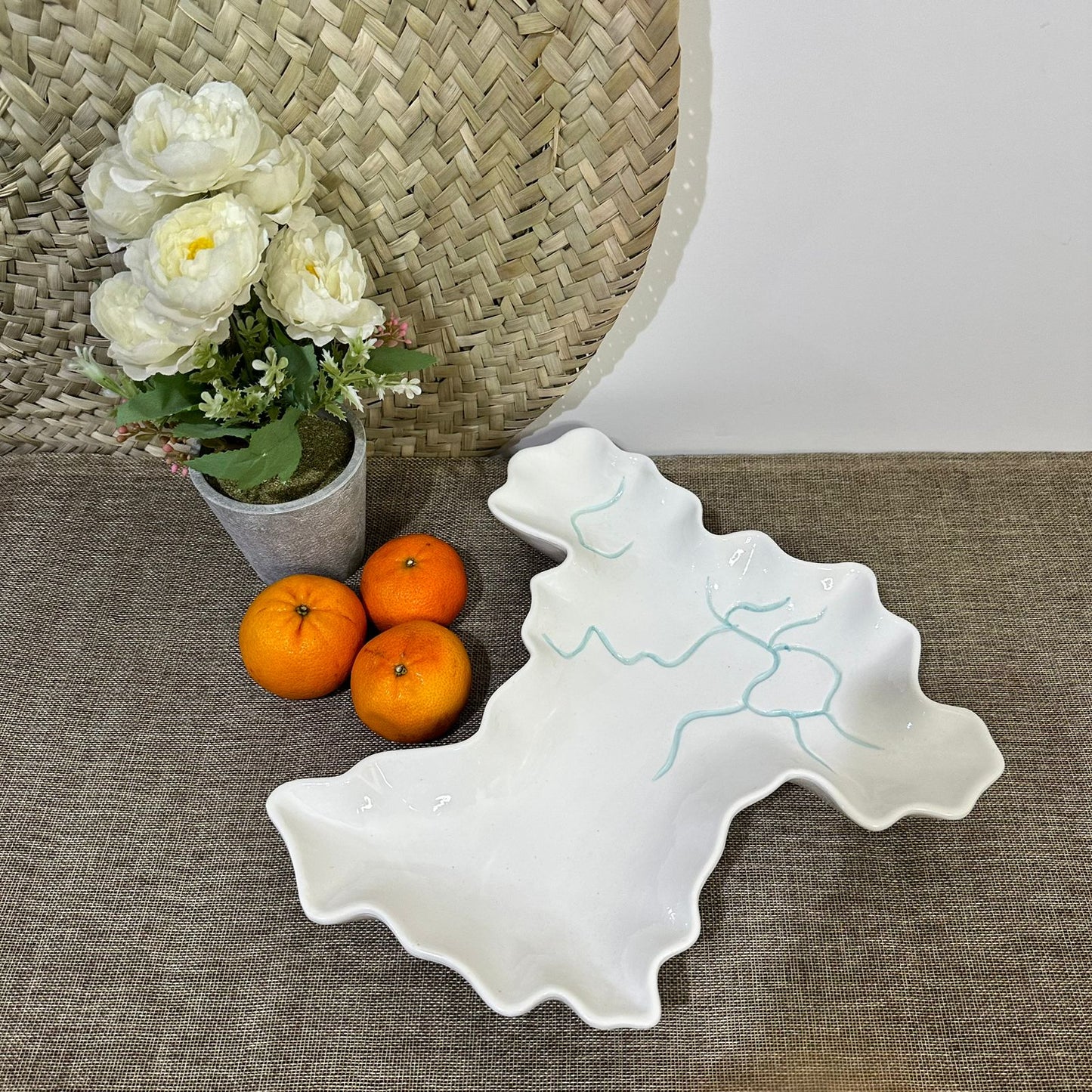 Irregular Stylish Porcelain Serving Platter styl5