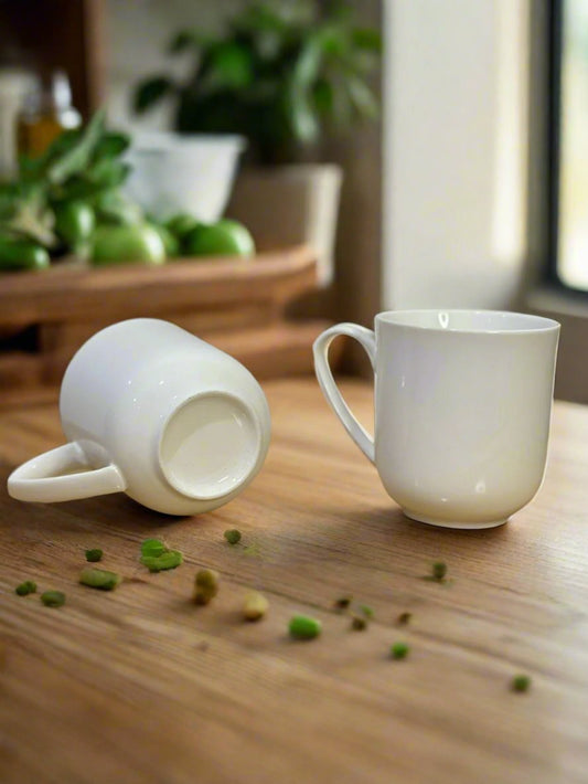 Elegant White Porcelain Coffee Mug styl-33