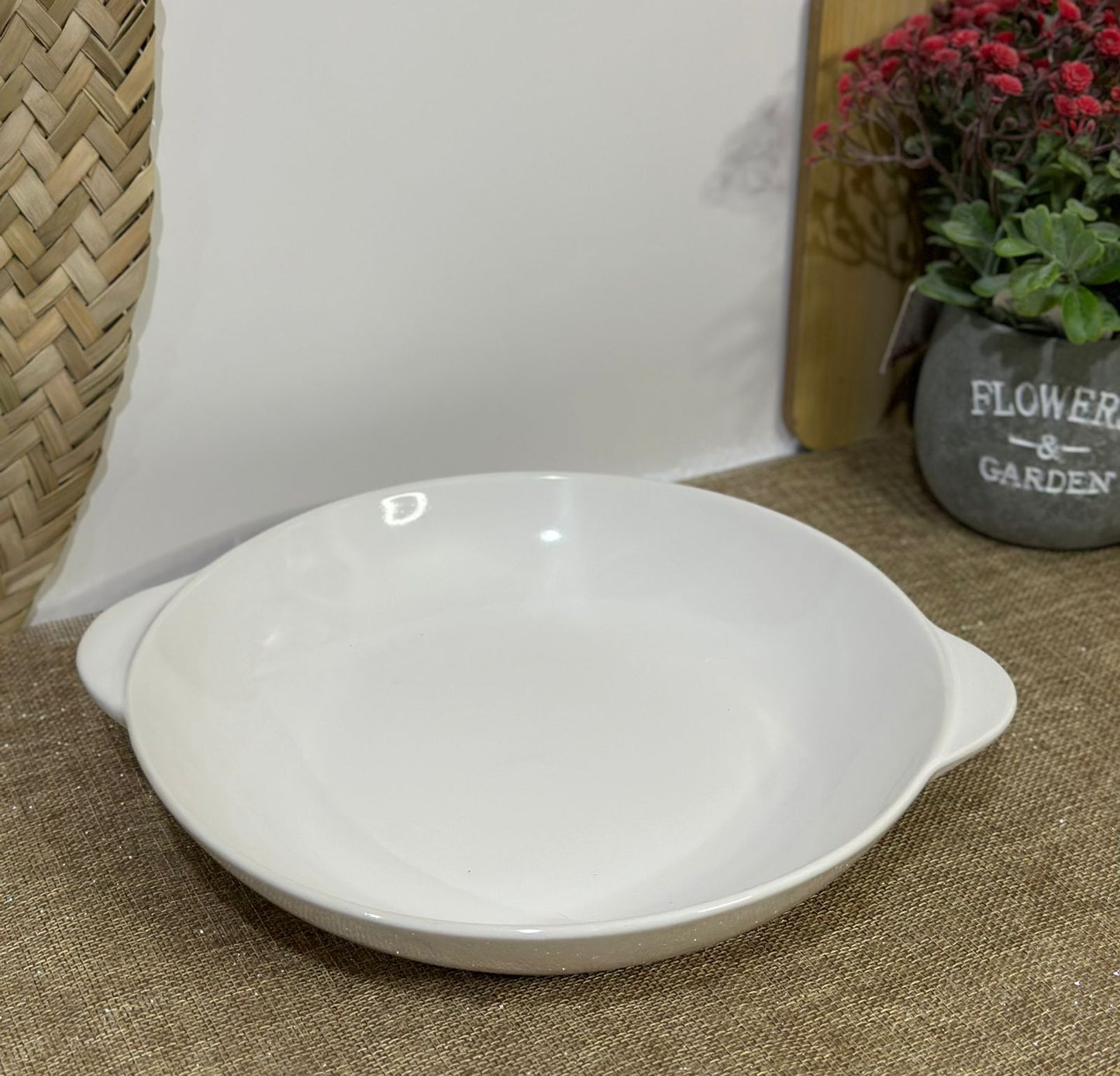 Medium Stylish Porcelain Serving Dish Bowl-styl1