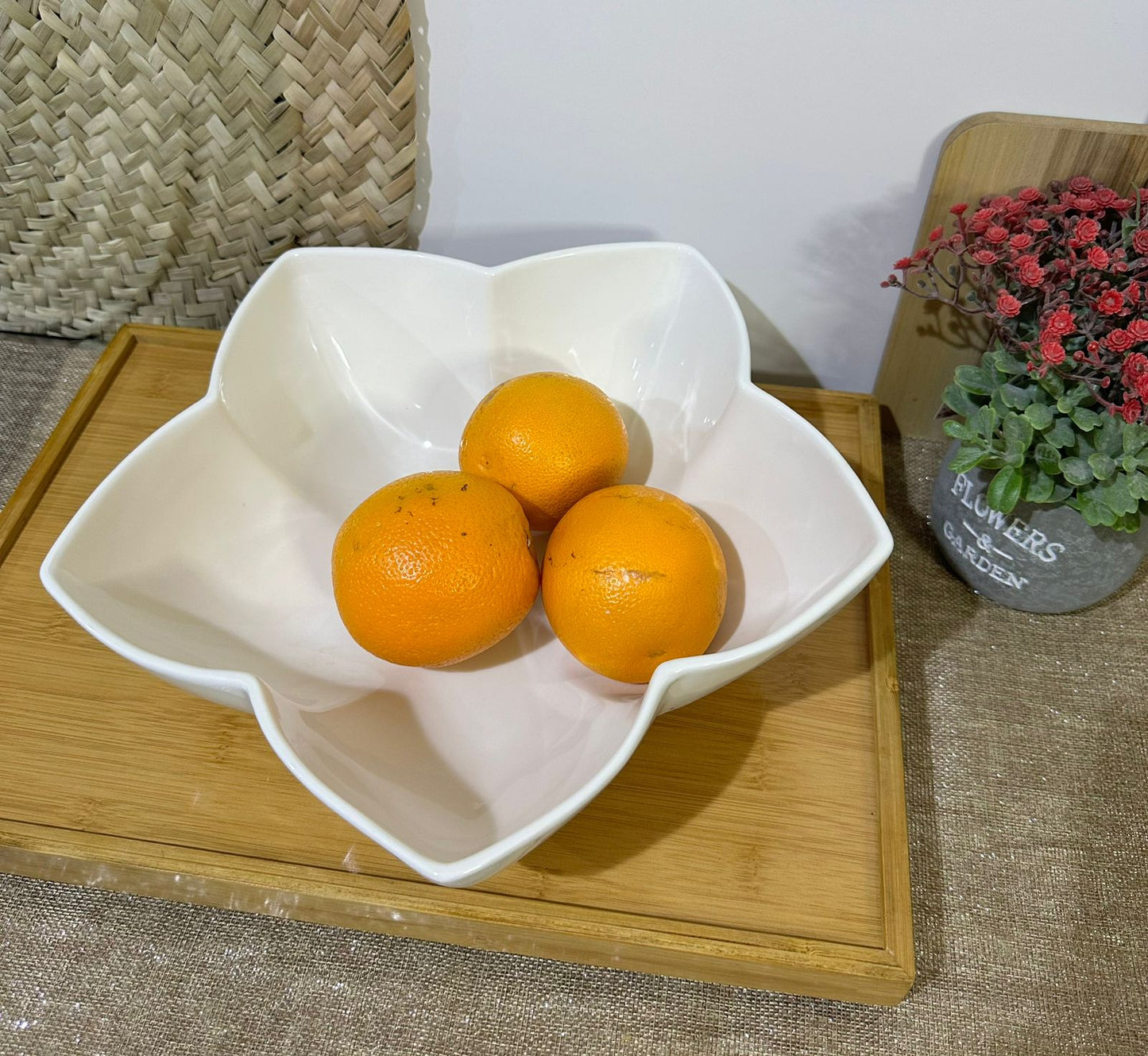 Large star Porcelain Dish Bowl