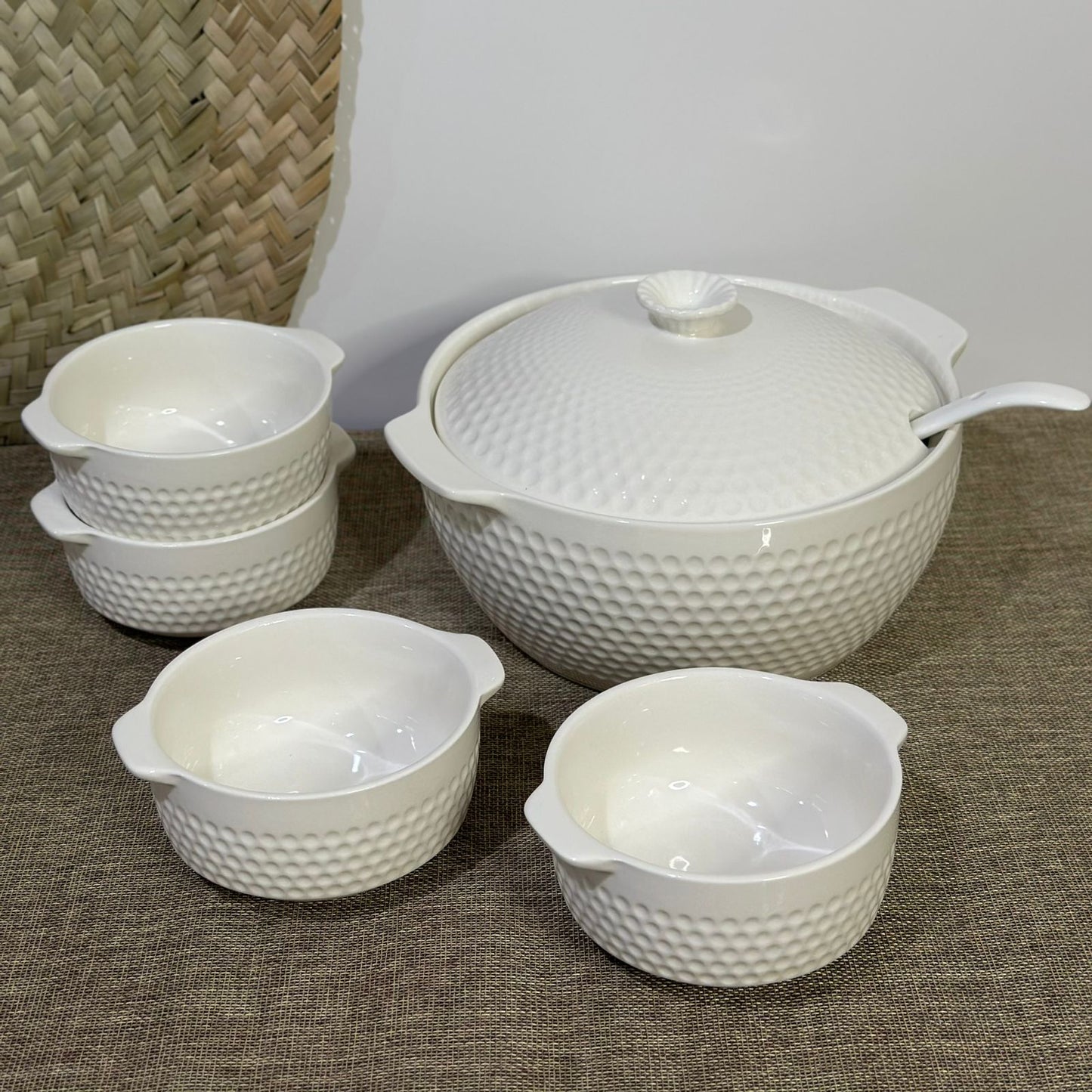 6 pcs set White Porcelain package