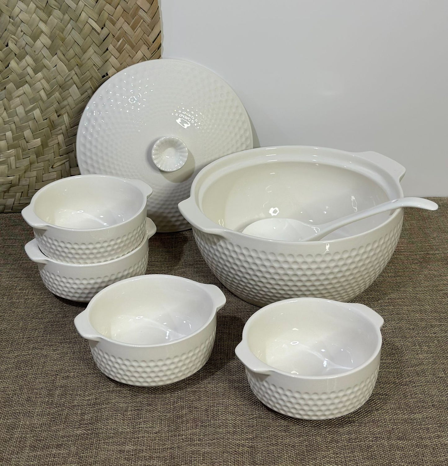 6 pcs set White Porcelain package