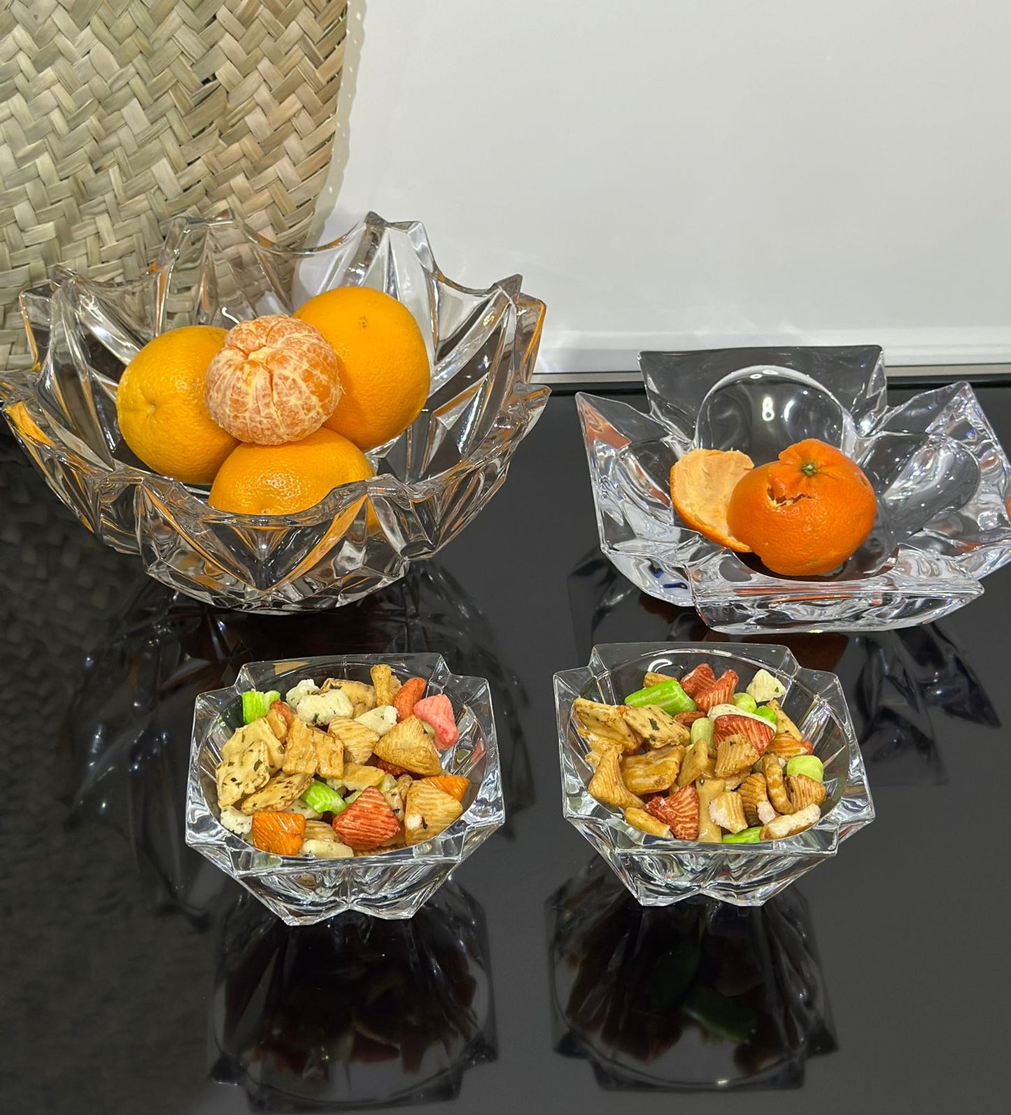 4pcs set Luxury Glass Serving Bowls